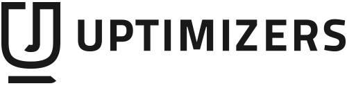 Uptimizers logo zwarte kleur